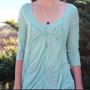 Kimchi Blue mint green long sleeve with lace